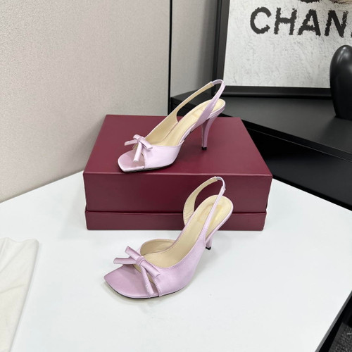 Dior Women Bow Heeled Slingback Sandal KCO579SAT_S10W Satin D10041