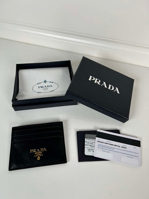 Prada 1MC025 Leather card holder Prada logo