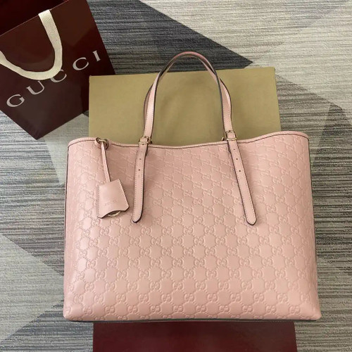 Gucci 847455 GG Emblem Large tote bag Pink