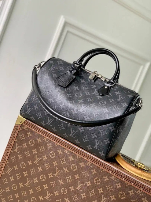 LV M15102 Louis Vuitton LV x TM Speedy Soft 30 Bag Monogram Eclipse