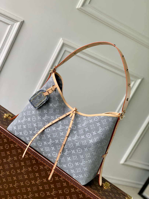 LV M13289 Louis Vuitton CarryAll MM Bag Monogram Washed Gray