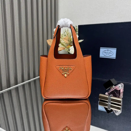Prada 1BA349 Mini leather handbag Orange Gold