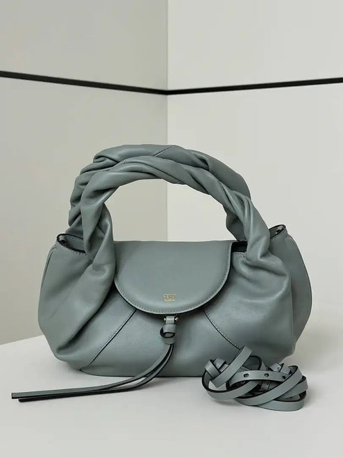 Fendi 8BR838 Fendi Spy Small Blue leather bag
