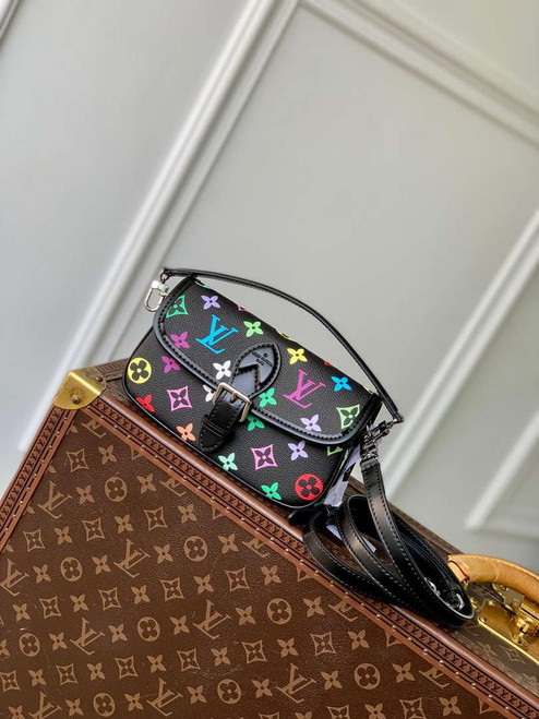LV M14194 Louis Vuitton LV x TM Nano Diane Bag Black Multicolored Monogram Canvas