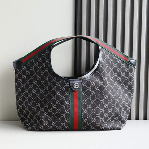 Gucci Giglio XL large tote bag 853971 Black GG canvas