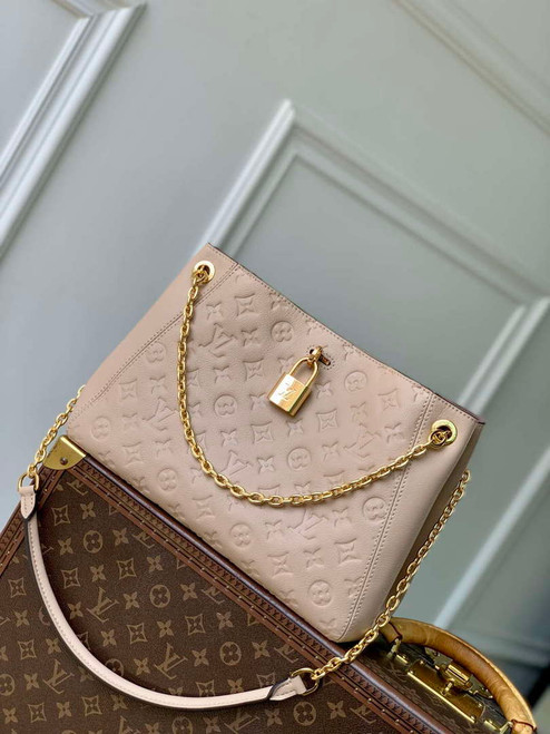 LV M14659 Louis Vuitton Anytime PM Cowhide Leather Bag Sand