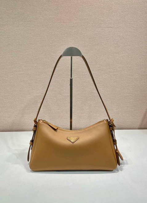 Prada 1BC229 Prada Aimèe Medium leather shoulder bag Brown