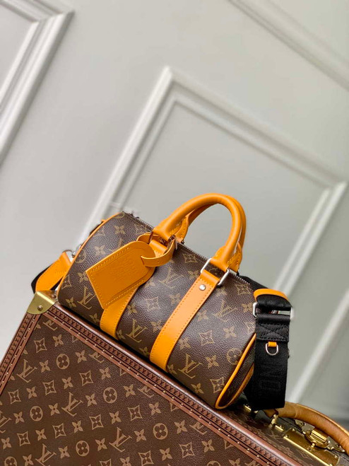 LV M12733 Louis Vuitton Keepall Bandoulière 25 Bag Safran Yellow