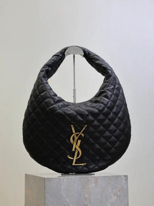 Saint Laurent YSL 858160 ICARE hobo in quilted nappa Balck