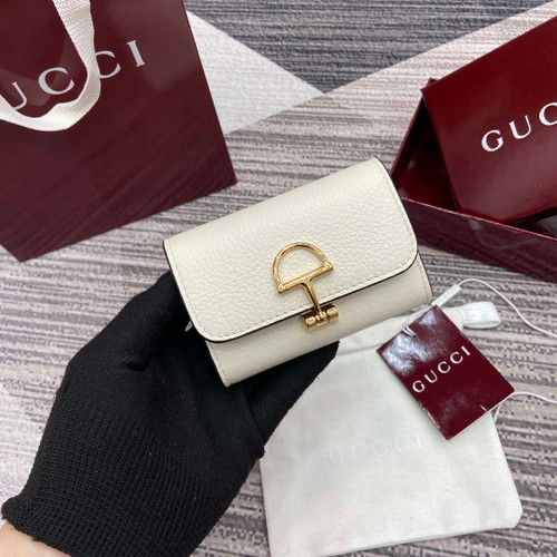 Gucci 828148 Gucci Softbit Card Case White
