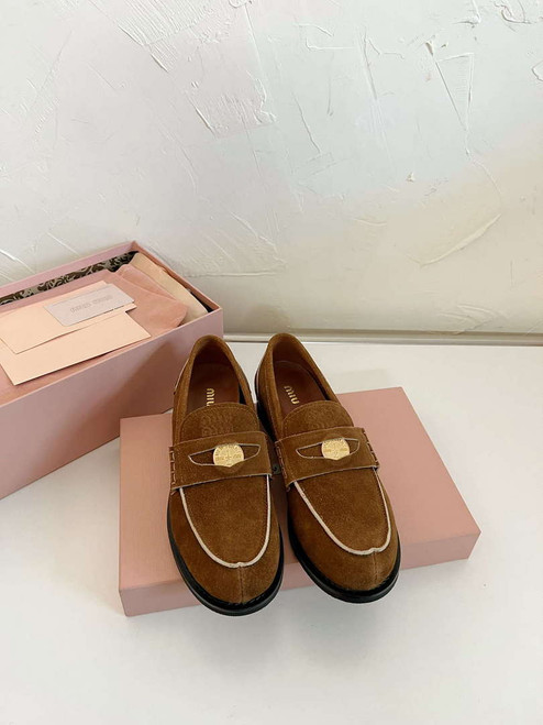 MiuMiu 5D773D Women's Leather loafers Miu8039