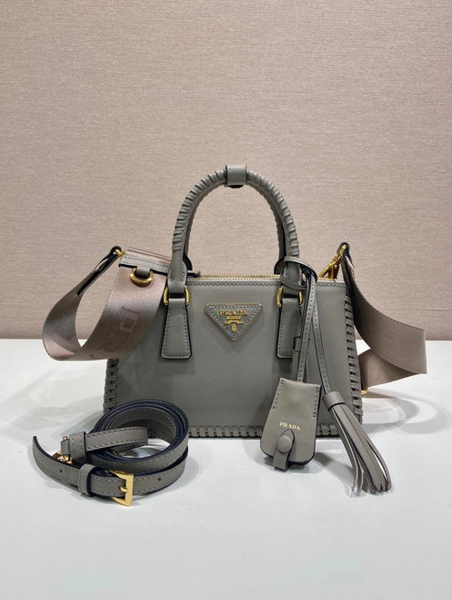 Prada Galleria mini  leather bag 1BA916 gray