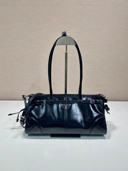 Prada 1BA426 Medium leather handbag Black