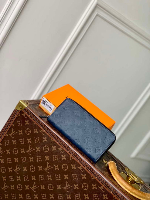 LV M14847 Louis Vuitton Zippy Wallet Horizontal Navy Blue