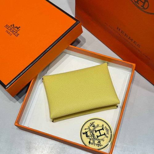 Hermes H083035CK10 Calvi Duo card holder H91012