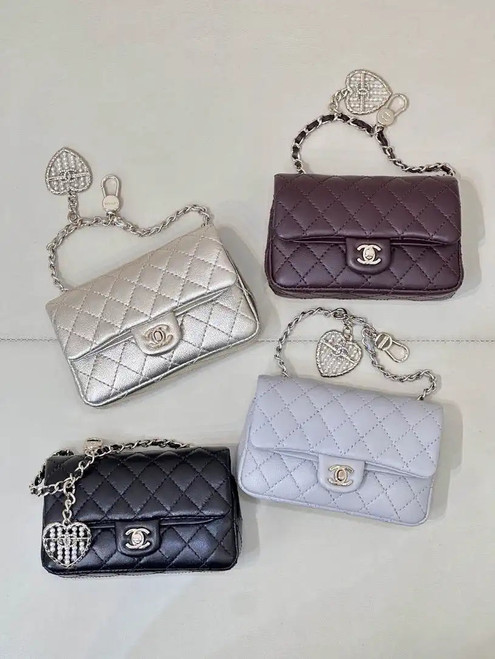 Chanel 25A Mini Flap Bag Lambskin AS4670 Gray