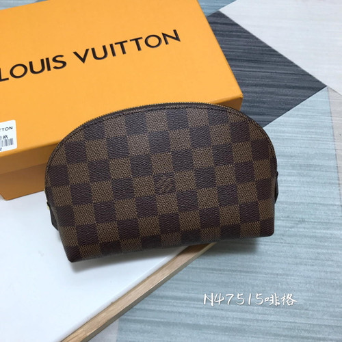Louis Vuitton LV N47516 Cosmetic Pouch PM Damier Ebene Canvas