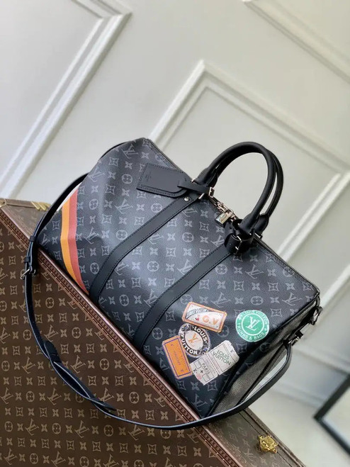Louis Vuitton Keepall Bandoulière 45 Mon Monogram Bag LV P01949 Monogram Eclipse