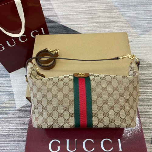 Gucci 857799 Gucci Vanity Medium Top Handle Bag Brown