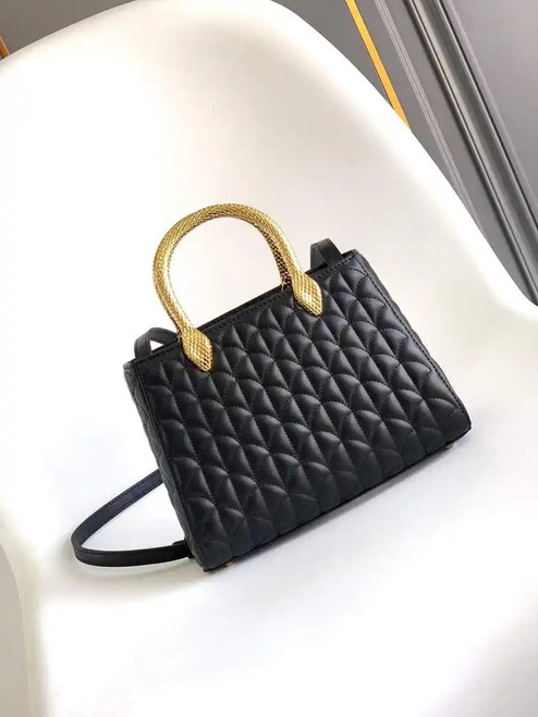 Bvlgari Serpentine Duo Top Handle 294298 Black