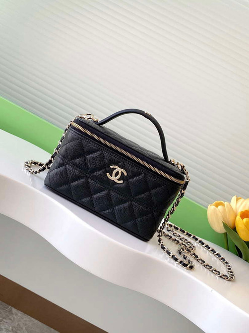 Chanel AP4404 Long Vanity with Chain Grained Calfskin & Gold-Tone Metal