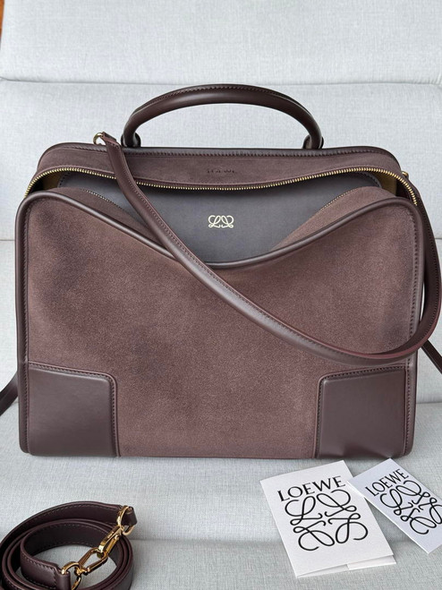 Loewe A039ASRX03 Large Amazona 180 bag in suede