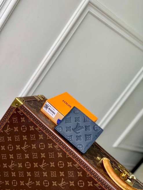 LV M14787 Louis Vuitton Multiple Wallet Navy Blue