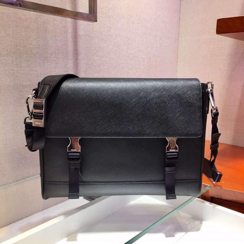 Prada 2VD018 Shoulder Bag Men Black - luxibagsmall