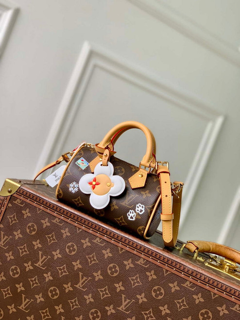 LV M15330 Louis Vuitton Nano Speedy Bag Monogram Snowy Pearl