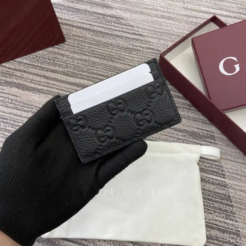 Gucci Imprint card case 835151 Black