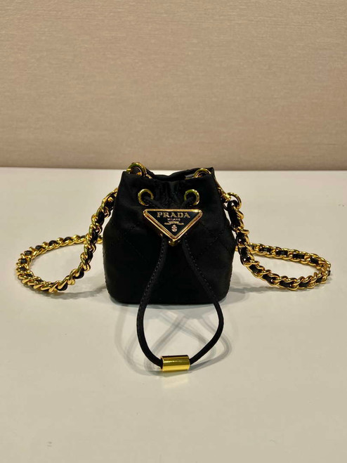 Prada 1NR016 Re-Nylon mini pouch Black