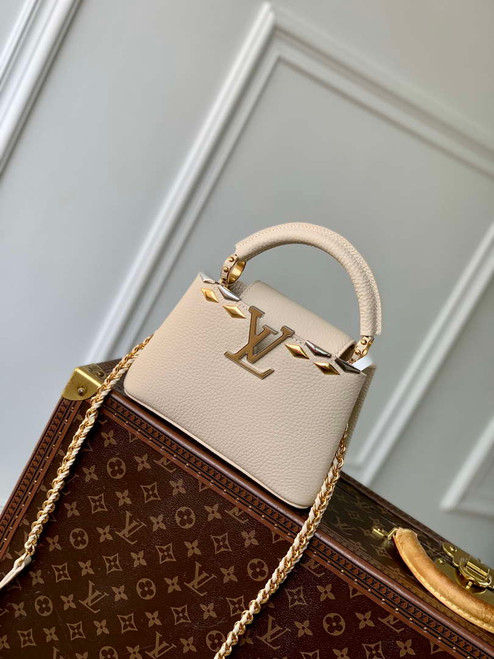 LV M12751 Louis Vuitton Capucines Mini Bag Apricot