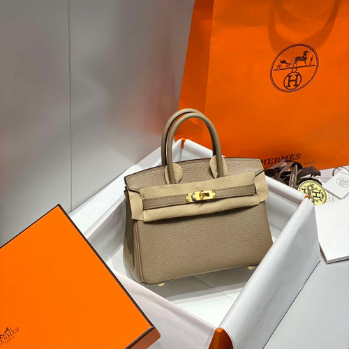 Hermes Mini Birkin Designer Tote Bag Togo Leather 20CM H28411