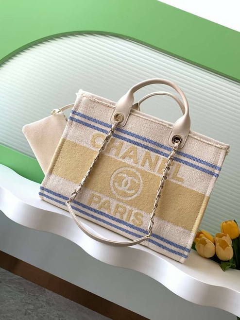 Chanel 25C A66941 Large Shopping Tote Yellow