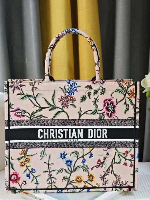 Dior M1286 Large Book Tote Toile de Jouy Embroidery M1114