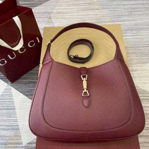 Gucci 813650 Jackie Large Shoulder Bag Red
