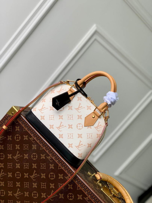 Louis Vuitton  LV M46922 Monogram Dune Alma BB Bag White & Black