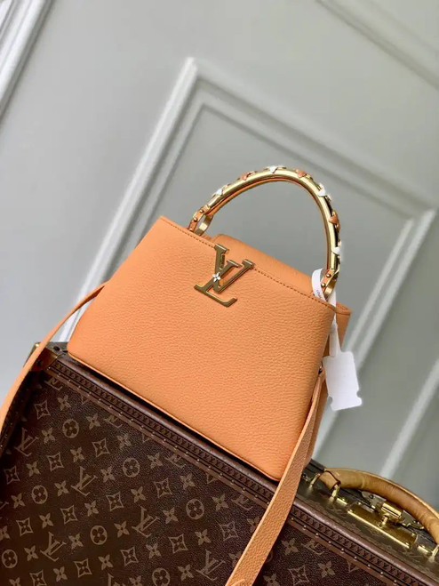 Louis Vuitton LV M14396 Capucines BB Bag khaki Orange