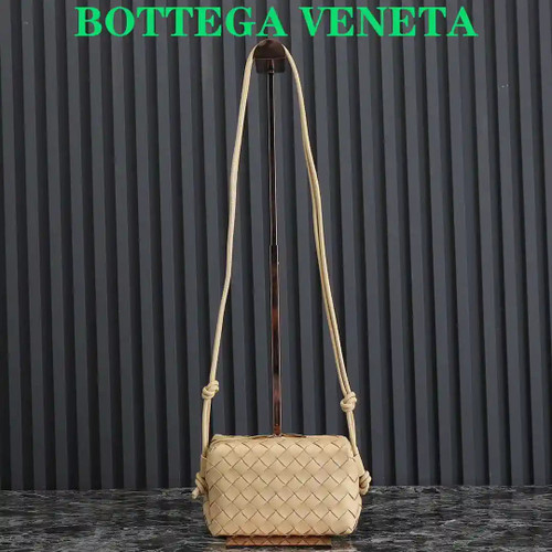 Bottega Veneta BV 680254 Mini Loop Camera Bag Apricot