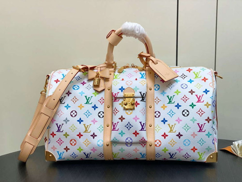 LV M13742 Louis Vuitton LV x TM Keepall Bandoulière 45 Multicolored White
