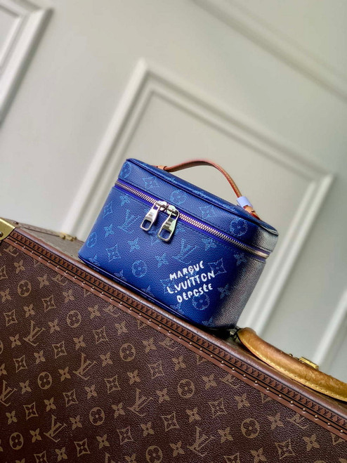 LV M44495 Louis Vuitton Nice Mini Beauty Case Blue