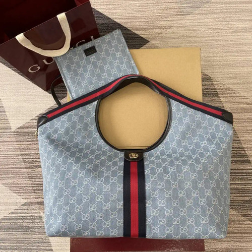 Gucci Giglio XL large tote bag 853971 Blue & White