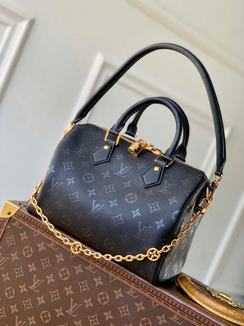 LV M26486 Louis Vuitton Speedy Soft Bandoulière 25 Bag Black