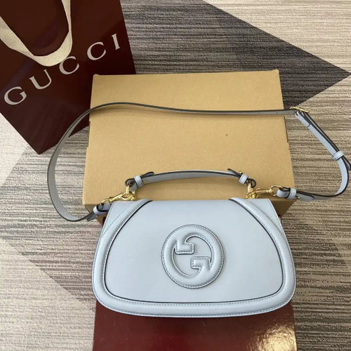 Gucci 815714 Gucci Blondie Small Top Handle Bag Lake Blue