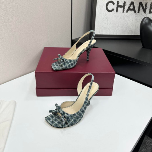 Dior Women Bow Heeled Slingback Sandal KCO579SAT_S10W Satin D10044