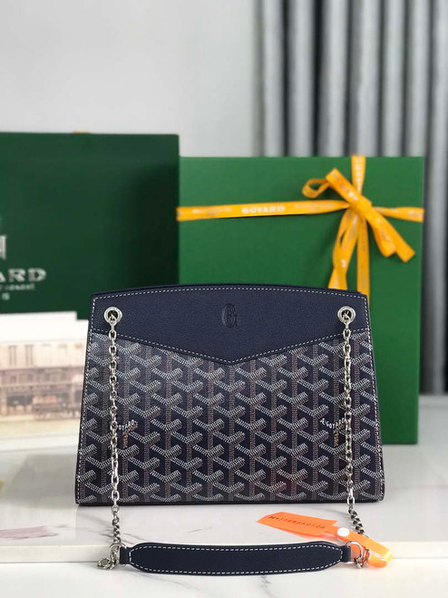 Goyard ROUETSPMLTY07CL07P Rouette Structuré PM Bag Navy Blue