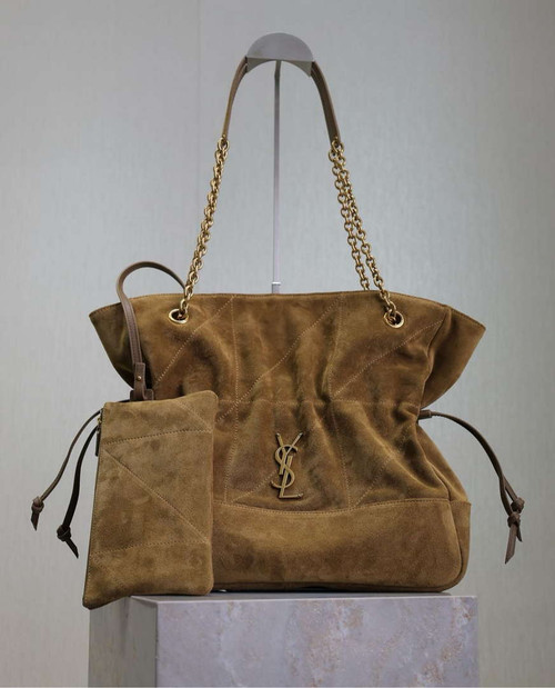YSL 809824 JAMIE 4.3 Large SHOPPING in Suede Brown