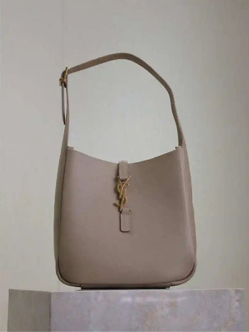 YSL 713938 LE 5 A 7 Supple Small In Grained Leather Khaki