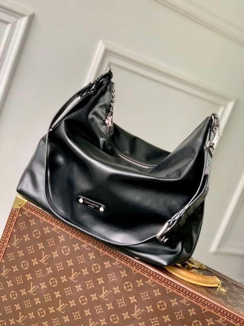 LV M13986 Louis Vuitton Vagabond Hobo Bag Black LV Night