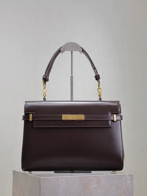 YSL 769512 Large MANHATTAN in BOX SAINT LAURENT Coffee Brown